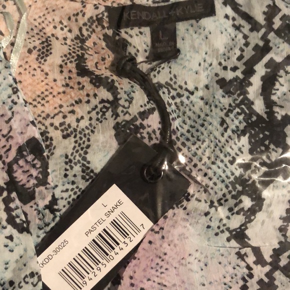 NWT [Kendall + Kylie] Duster or Swim Snakeprint Cover-Up Women's Size Large - Picture 4 of 5